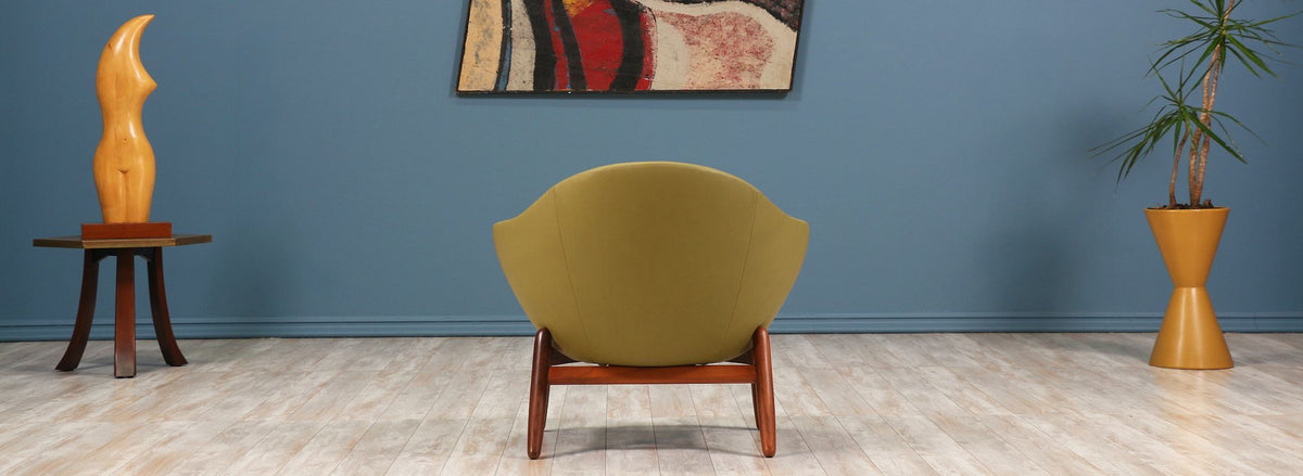 Ib Kofod-Larsen "Pod" Leather Chair for Povl Dinesen