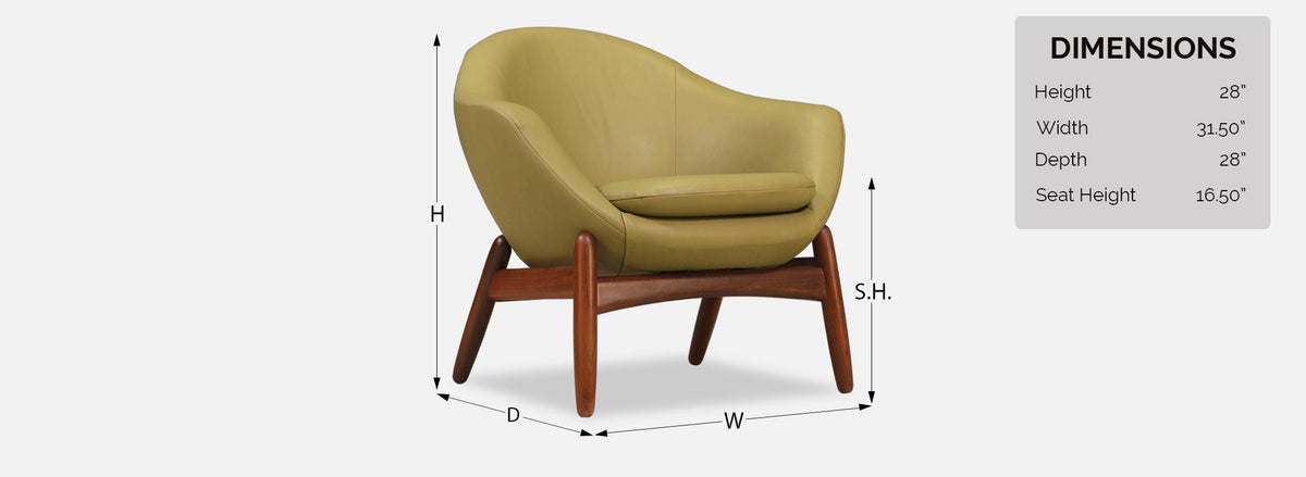 Ib Kofod-Larsen "Pod" Leather Chair for Povl Dinesen