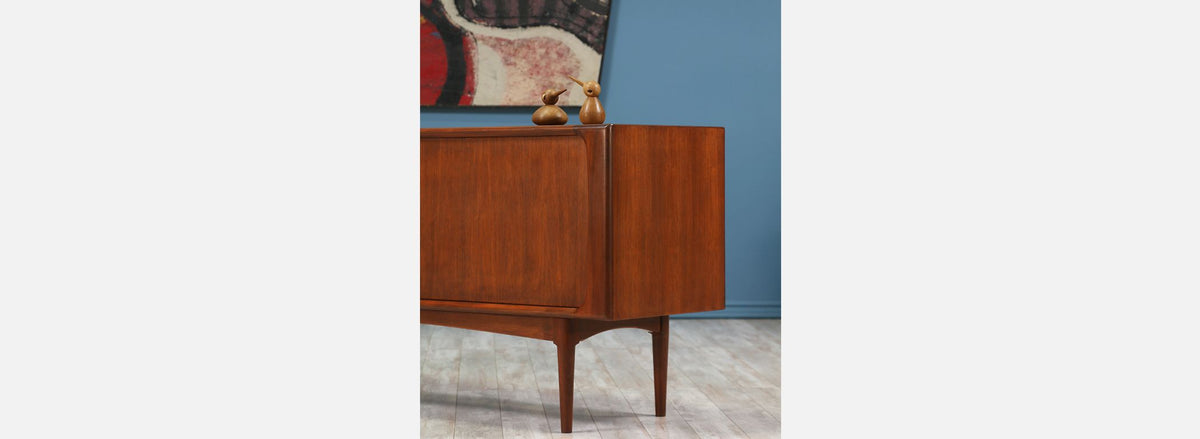 Danish Modern Tambour-Door Credenza by Bernhard Pedersen and Son