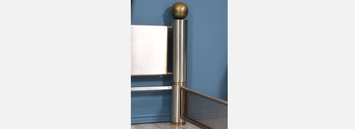 Machine Age Steel & Brass CA King Bed