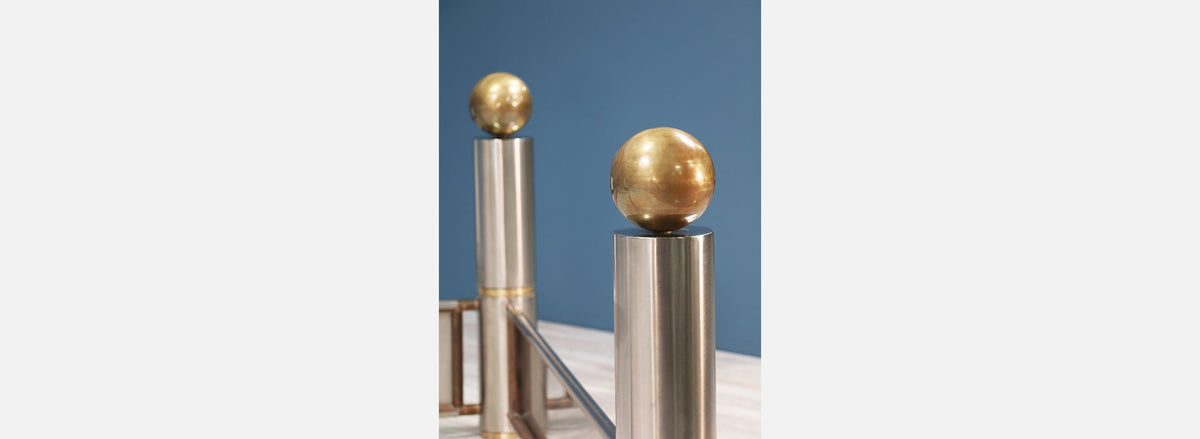 Machine Age Steel & Brass CA King Bed