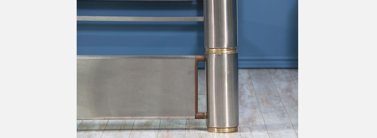 Machine Age Steel & Brass CA King Bed