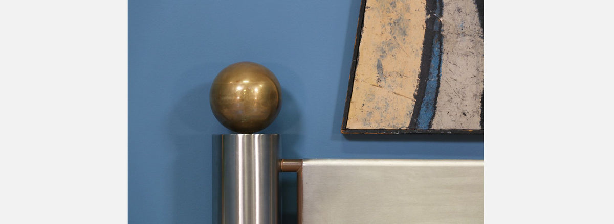 Machine Age Steel & Brass CA King Bed