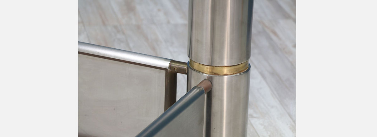 Machine Age Steel & Brass CA King Bed
