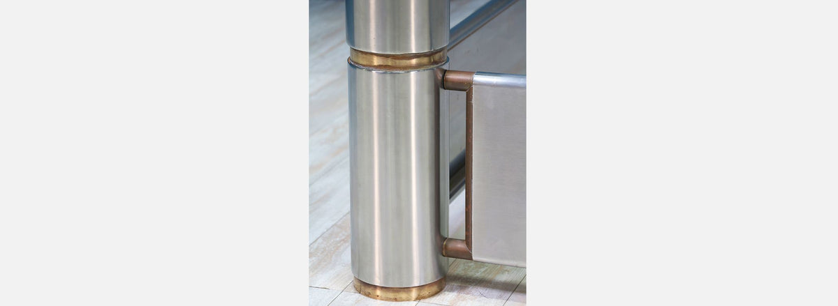 Machine Age Steel & Brass CA King Bed