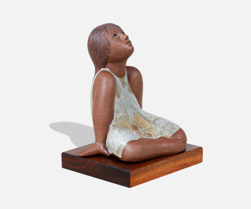 Noel Osheroff Ceramic Girl Figure Sculpture for Robert Maxwell Studio