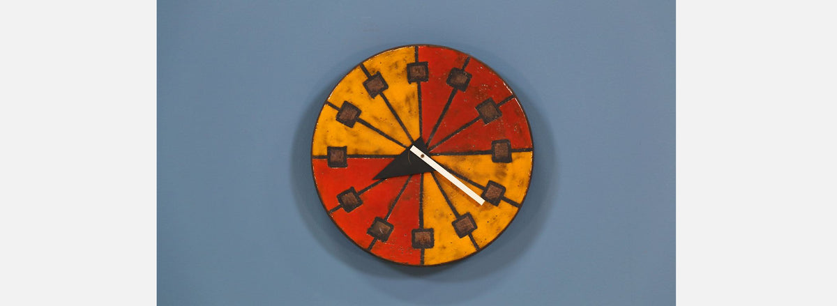 Bitossi & George Nelson “Meridian” Glazed Ceramic Clock for Howard Miller & Raymor