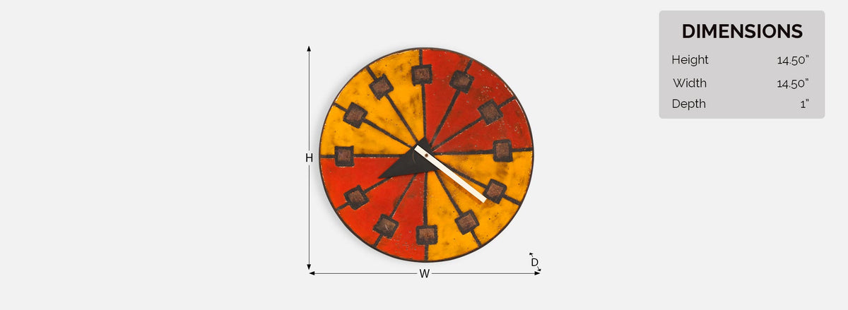 Bitossi & George Nelson “Meridian” Glazed Ceramic Clock for Howard Miller & Raymor