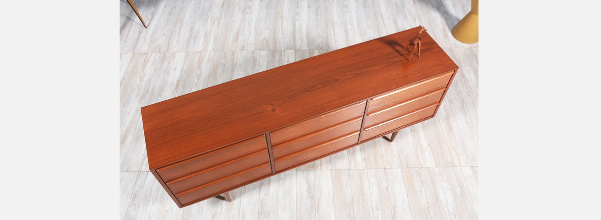 Danish Modern 9-Drawer Teak Dresser 