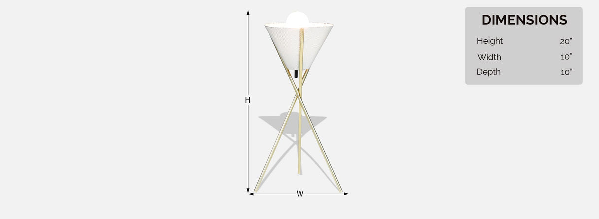Gerald Thurston Tripod Brass Table Lamp for Lightolier