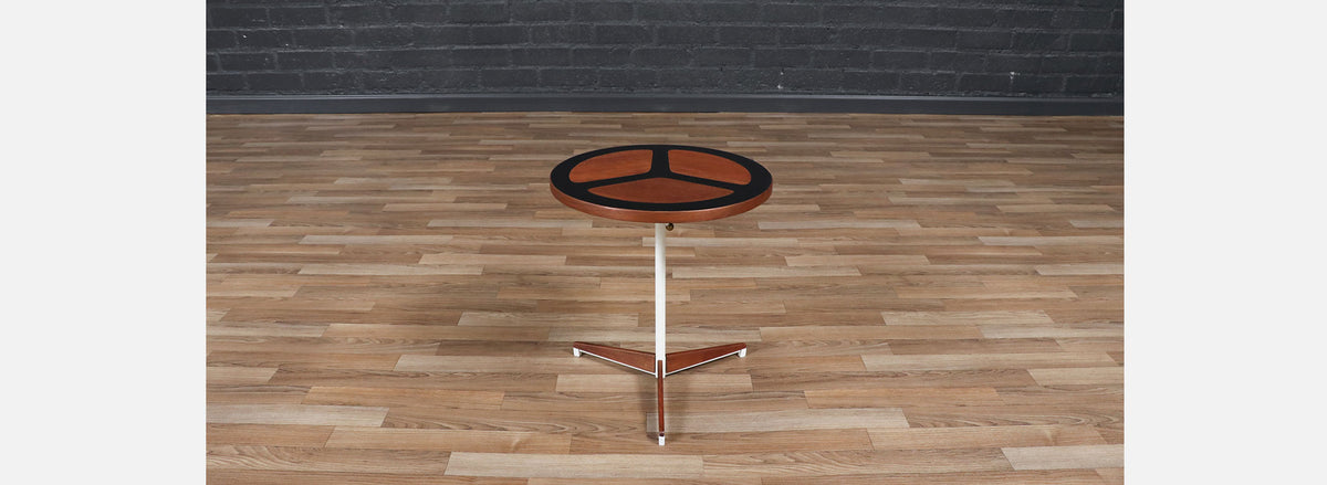 Peter Pepper Products Tripod Resin Side Table w/ Peace Symbol 