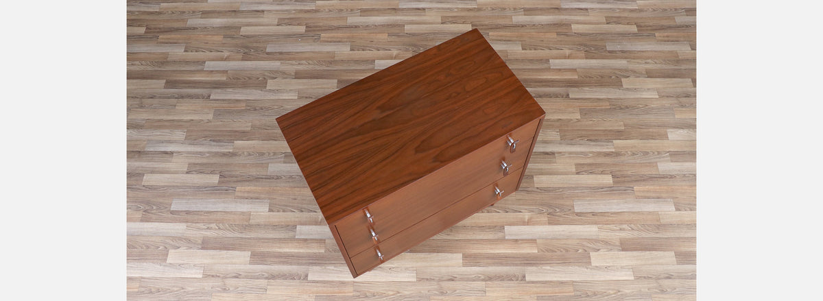 Stanley Young Walnut 3-Drawer Chest for Glenn of California