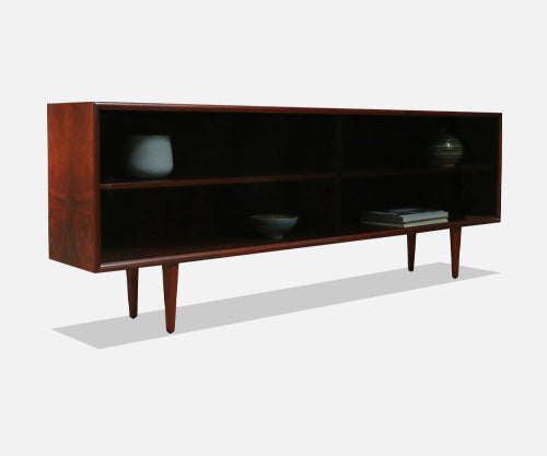 Axel Christiansen Rosewood & Smoke Glass Bookcase for Aco Mobler