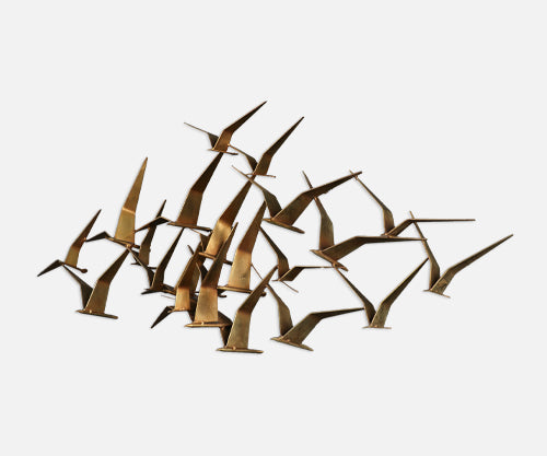 Vintage Curtis Jere "Sea Gulls" Brass Sculpture for Artisan Housev