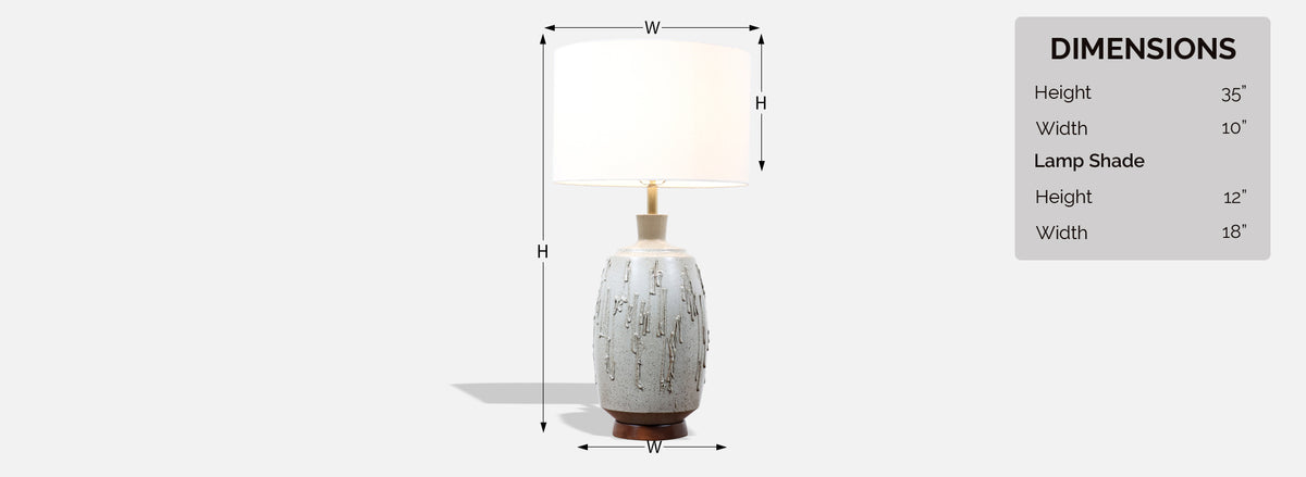 David Cressey Glazed Drip Texture Ceramic Table Lamp for Architectural Pottery