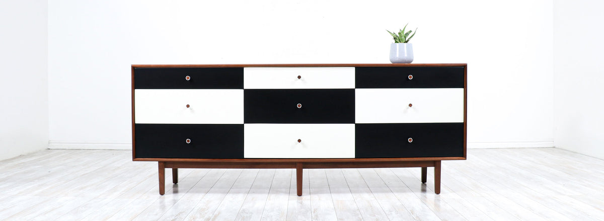 Milo Baughman Two-Tone Lacquered Dresser for Glenn of California