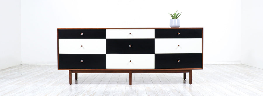 Milo Baughman Two-Tone Lacquered Dresser for Glenn of California