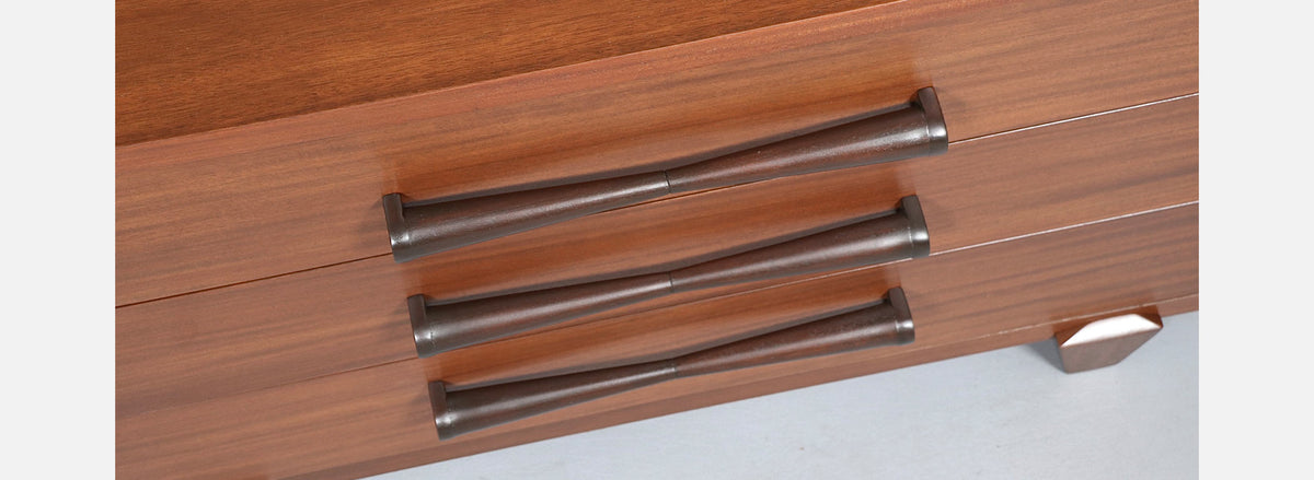 Mid Century Modern 3-Drawer Dresser w/ Bowtie Handles