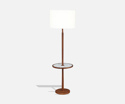 Gordon & Jane Martz Floor Lamp with Mosaic Tile Side Table