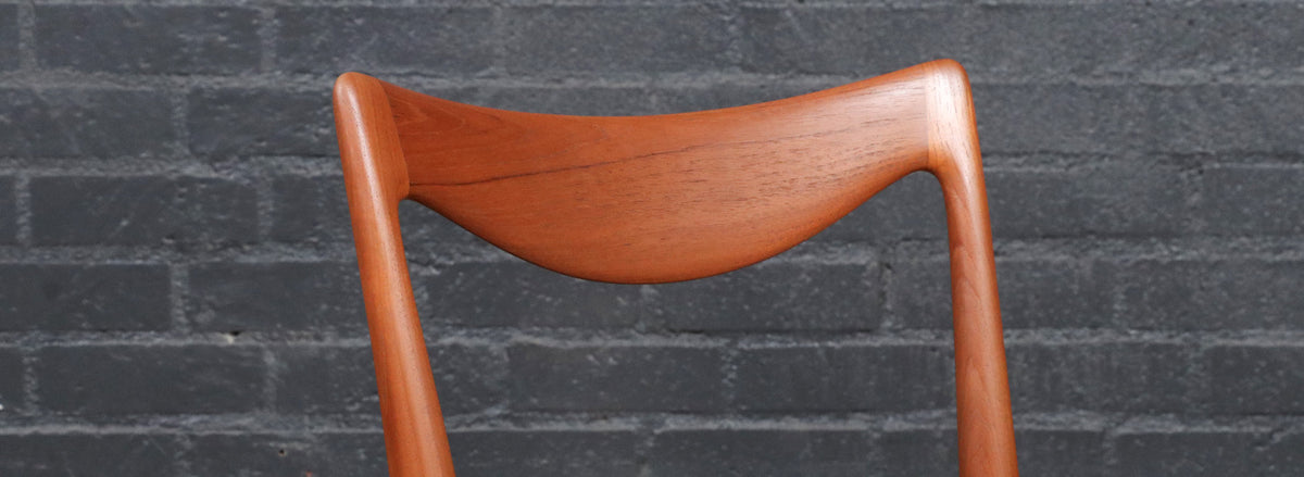 Rolf Rastad & Adolf Relling “Bambi” Teak & Leather Dining Chairs