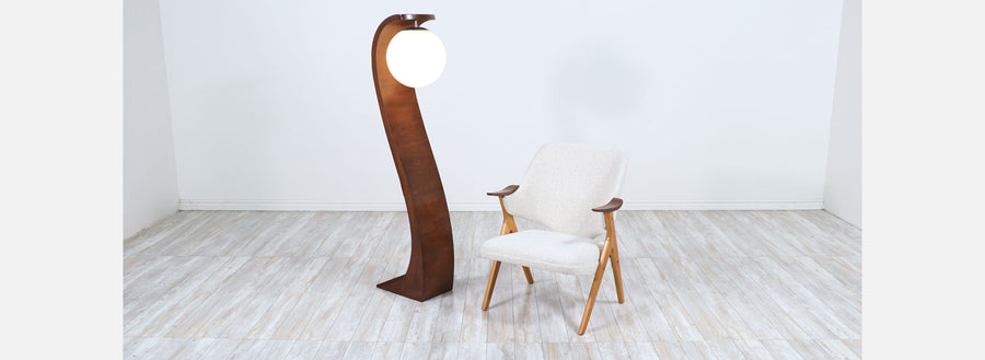 Jack Haywood Sculpted "Serpentine" Floor Lamp by Modeline