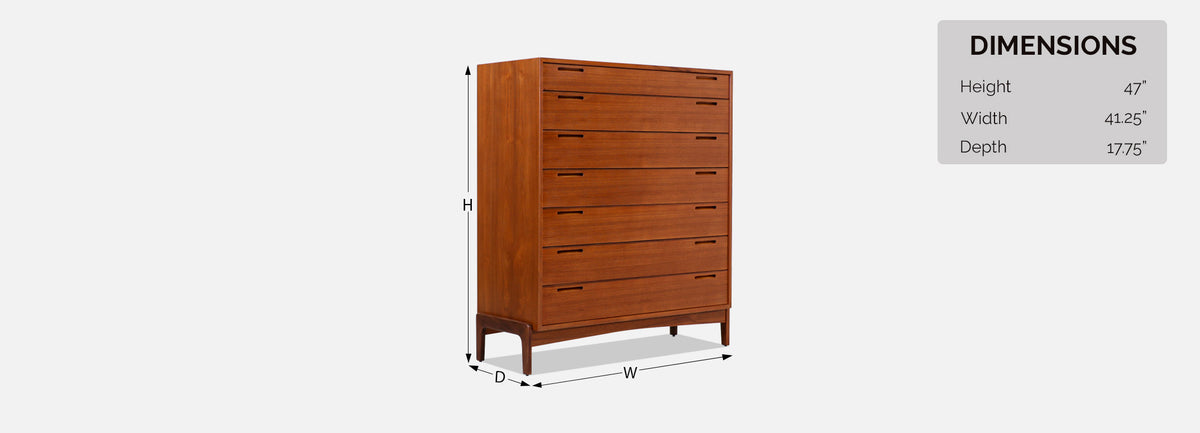 Danish Modern Teak Chest of Drawers by William Watting