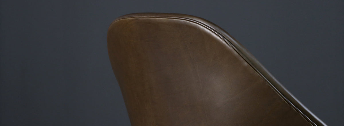 Early Eero Saarinen "Womb" Forest Green Leather Chair for Knoll