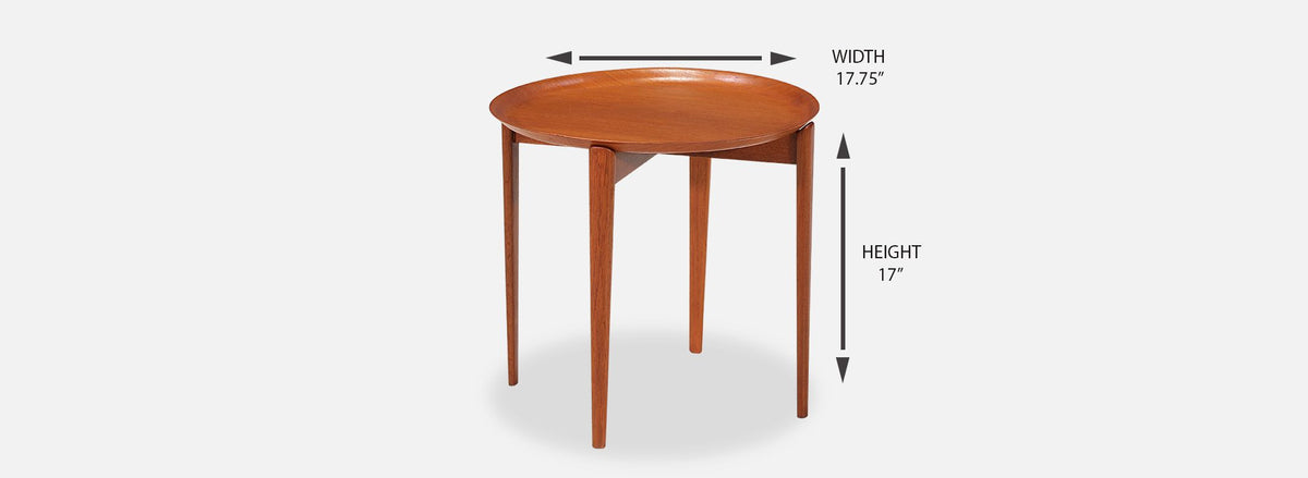 Swedish Modern Teak Tray Side Table