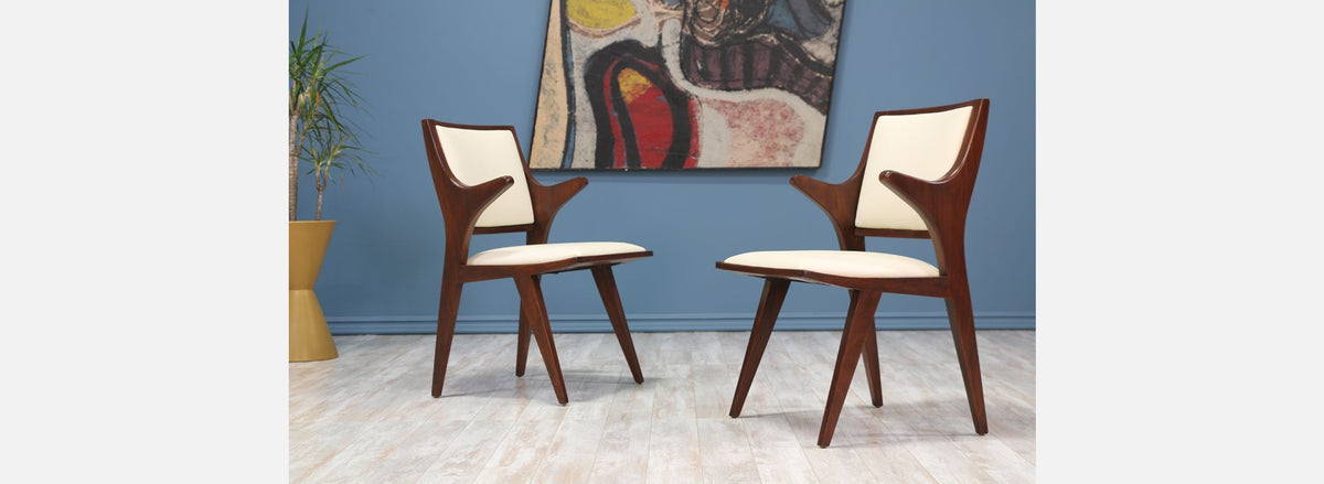 Set of 6 Rare Dan Johnson Dining Chairs for Hayden Hall Furniture