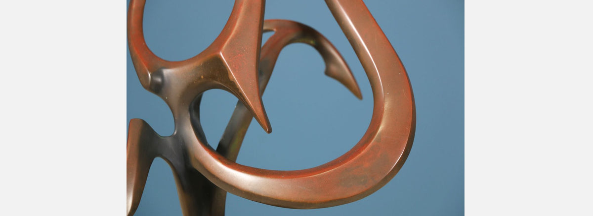 Bob Bennett Bronze Abstract Sculpture 