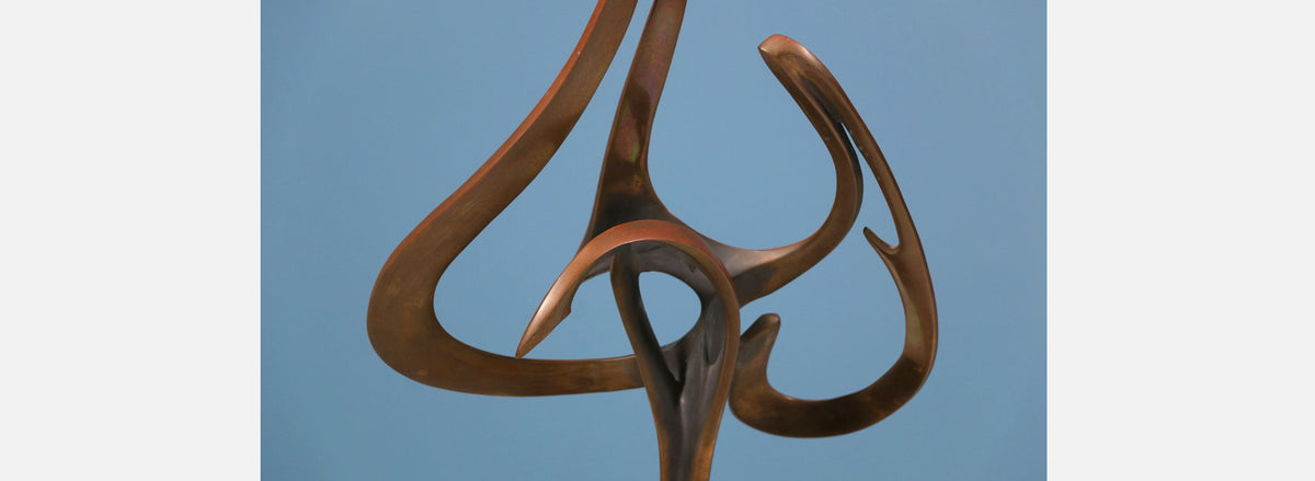 Bob Bennett Bronze Abstract Sculpture 