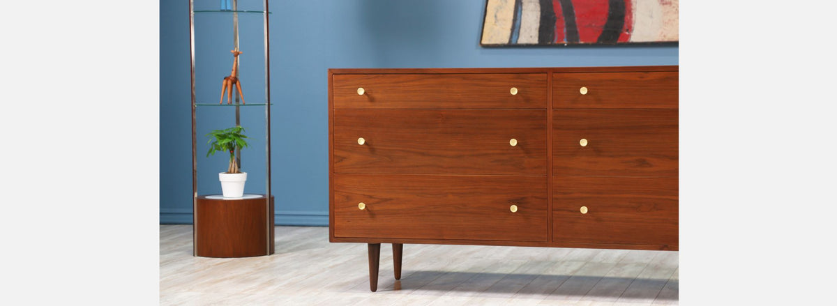 Milo Baughman 6-Drawer Walnut Dresser for Glenn of California 2