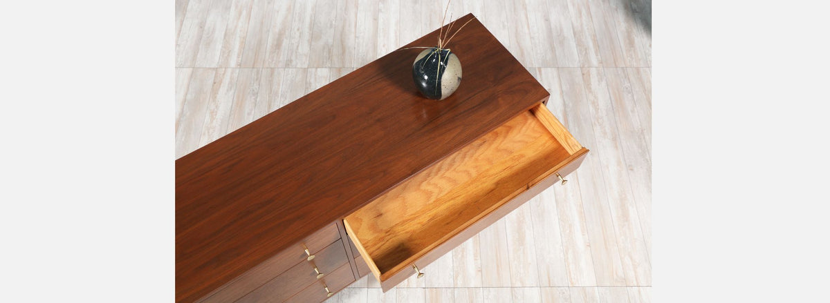 Milo Baughman 6-Drawer Walnut Dresser for Glenn of California 2