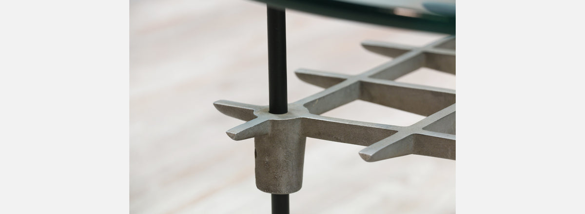 Aluminum “Grid” Coffee Table by Robert Josten