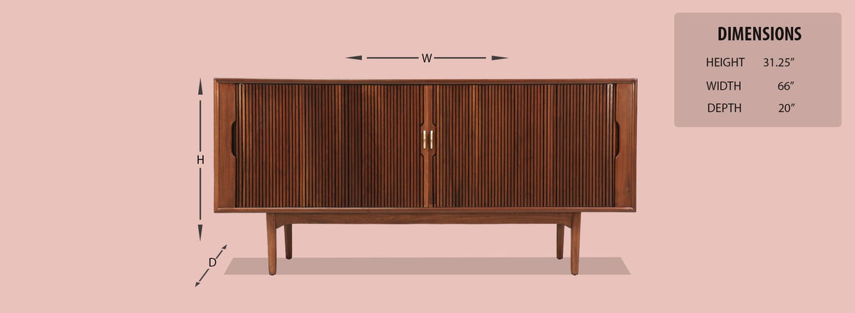 Kipp Stewart & Stewart McDougall "Declaration" Tambour-Door Credenza for Drexel
