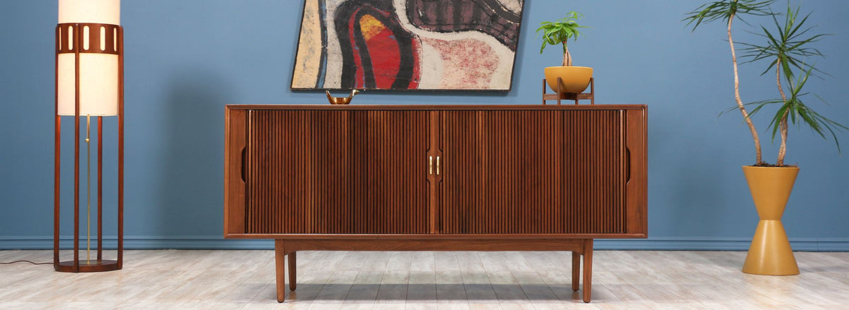 Kipp Stewart & Stewart McDougall "Declaration" Tambour-Door Credenza for Drexel
