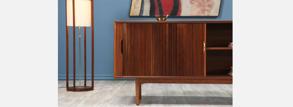 Kipp Stewart & Stewart McDougall "Declaration" Tambour-Door Credenza for Drexel