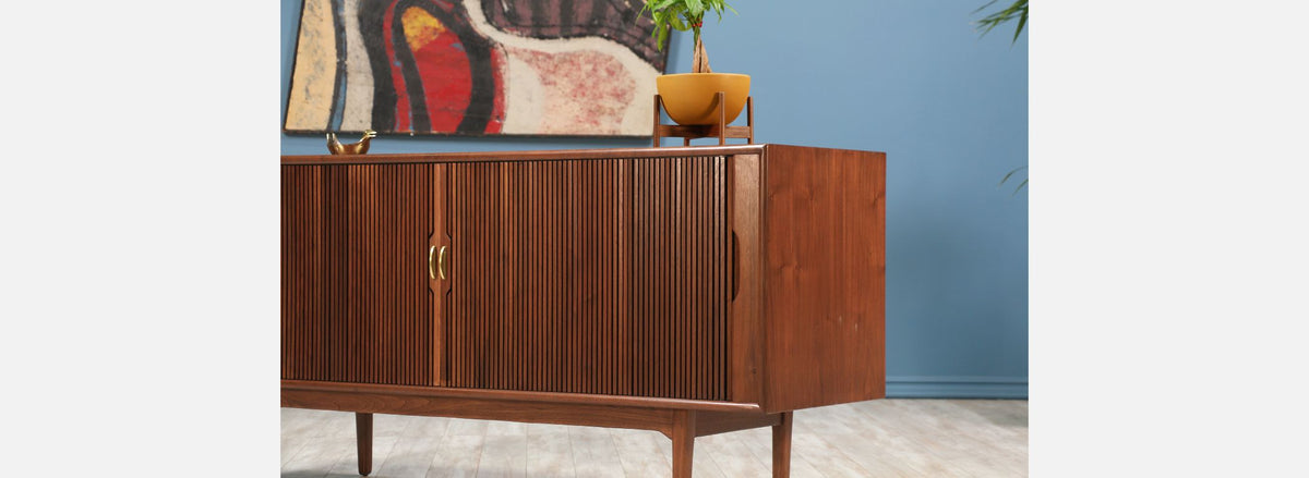 Kipp Stewart & Stewart McDougall "Declaration" Tambour-Door Credenza for Drexel