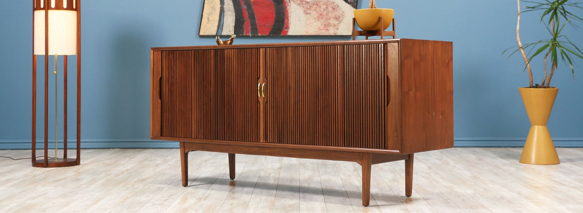 Kipp Stewart & Stewart McDougall "Declaration" Tambour-Door Credenza for Drexel