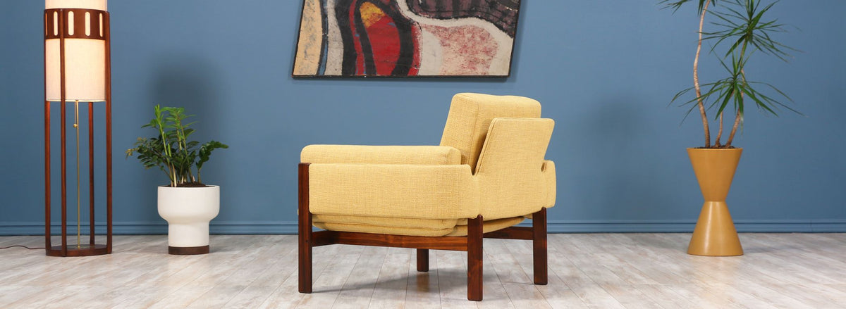 Sven Ivar Dysthe "Flueline" Rosewood Easy Chair for Dokka Møbler
