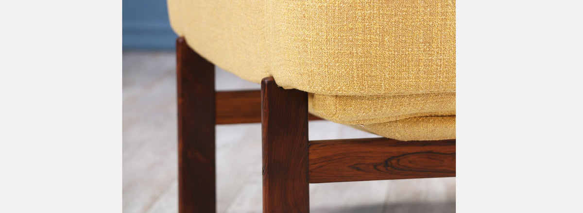 Sven Ivar Dysthe "Flueline" Rosewood Easy Chair for Dokka Møbler