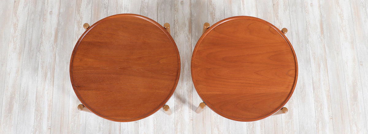 Hans J. Wegner Reversible Tray Top Side Tables for Andreas Tuck