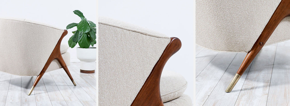 Mid-Century Modern Boucle Lounge Chair by Karpen Of California