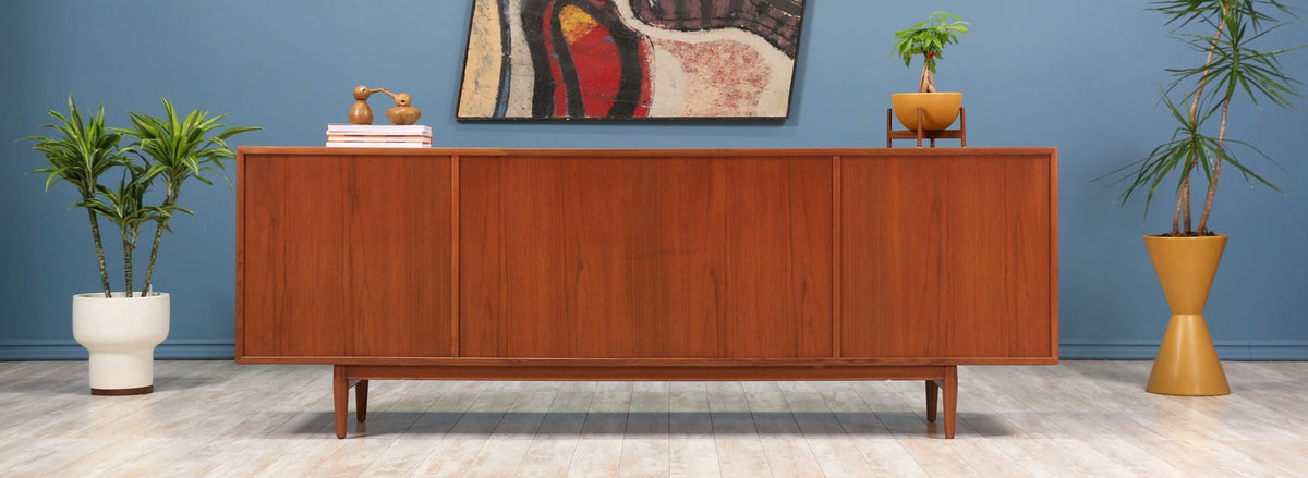 Arne Vodder Tambour-Door Teak Credenza for Sibast Møbler 