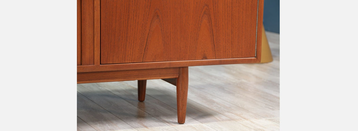 Arne Vodder Tambour-Door Teak Credenza for Sibast Møbler 