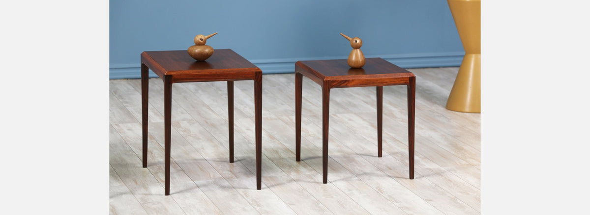 Johannes Andersen Rosewood Nesting Tables for CFC Silkeborg
