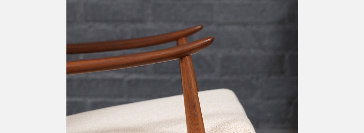 Milo Baughman Sculptural Walnut Reclining Chair for James Inc.