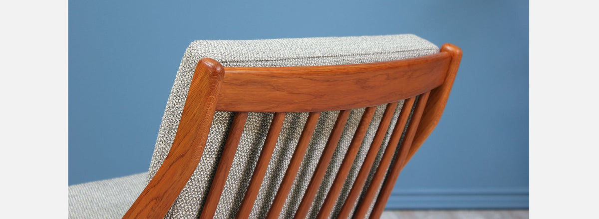 Folke Ohlsson “Scissor” Teak Lounge Chair for Dux 