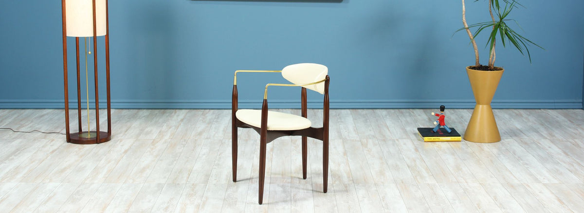 Dan Johnson “Viscount” Brass Accent Armchair for Selig2