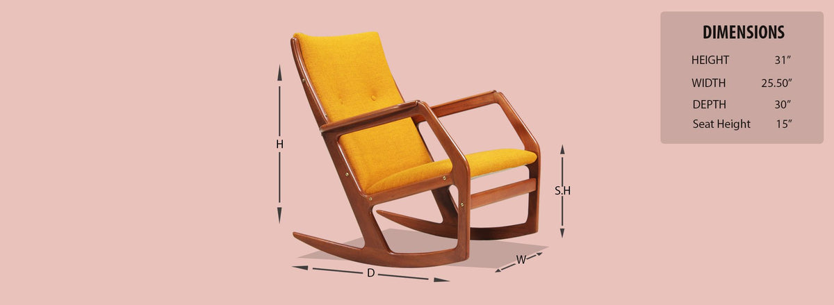 Georg Jensen Model-100 Rocking Chair for Kubus Møbler